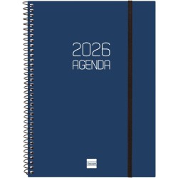 Finocam – Agenda Spirale 2026 Semaine sur 2 pages Présentation horizontale | Janvier – Décembre | Agenda annuel 2026 avec élasti