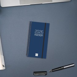 Finocam – Agenda Spirale 2026 Semaine sur 2 pages Présentation horizontale | Janvier – Décembre | Agenda annuel 2026 avec élasti