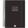 Finocam – Agenda Spirale 2026 1 Jour par page | Janvier – Décembre (12 mois) | Agenda annuel 2026 avec élastique | Couverture po