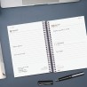 Finocam – Agenda Spirale 2026 1 Jour par page | Janvier – Décembre (12 mois) | Agenda annuel 2026 avec élastique | Couverture po