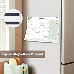 Calendrier Magnetique Frigo 2025 2026 (16 Mois) 32 * 22CM, Calendrier Familial Sept.2025 - Déc.2026, Calendrier de l'Avent Organ