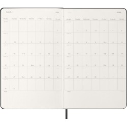 Moleskine Agenda Hebdomadaire, Agenda Hebdomadaire 2026 12 Mois Avec Espace Pour Notes, Avec Couverture Rigide et Fermeture Élas