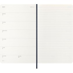 Moleskine Agenda Hebdomadaire, Agenda Hebdomadaire 2026 12 Mois Avec Espace Pour Notes, Avec Couverture Souple et Fermeture Élas