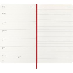Moleskine Agenda Hebdomadaire, Agenda Hebdomadaire 2026 12 Mois Avec Espace Pour Notes, Avec Couverture Souple et Fermeture Élas