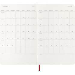 Moleskine Agenda Hebdomadaire, Agenda Hebdomadaire 2026 12 Mois Avec Espace Pour Notes, Avec Couverture Souple et Fermeture Élas