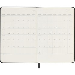 Moleskine Agenda Hebdomadaire, Agenda Hebdomadaire 2026 12 Mois Avec Espace Pour Notes, Avec Couverture Rigide et Fermeture Élas