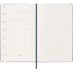 Moleskine Agenda Hebdomadaire, Agenda Hebdomadaire 2026 12 Mois Avec Espace Pour Notes, Avec Couverture Rigide et Fermeture Élas