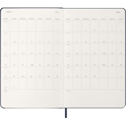 Moleskine Agenda Hebdomadaire, Agenda Hebdomadaire 2026 12 Mois Avec Espace Pour Notes, Avec Couverture Rigide et Fermeture Élas