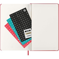 Moleskine Agenda Hebdomadaire, Agenda Hebdomadaire 2026 12 Mois Avec Espace Pour Notes, Avec Couverture Rigide et Fermeture Élas