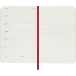 Moleskine Agenda Hebdomadaire, Agenda Hebdomadaire 2026 12 Mois Avec Espace Pour Notes, Avec Couverture Souple et Fermeture Élas