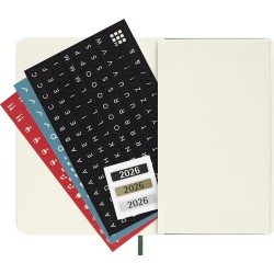 Moleskine Agenda Hebdomadaire, Agenda Hebdomadaire 2026 12 Mois Avec Espace Pour Notes, Avec Couverture Souple et Fermeture Élas