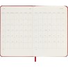 Moleskine Agenda Hebdomadaire, Agenda Hebdomadaire 2026 12 Mois Avec Espace Pour Notes, Avec Couverture Rigide et Fermeture Élas