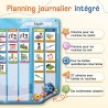 2-en-1 Tableau Enfant - Semainier & Routine Enfant avec 194 Aimants – Tableau Magnétique à Dos Aimanté - Planning Journalier - O