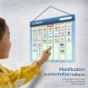 Planning de Semaine pour Enfants - Tableau magnétique Montessori Enfants avec 194 aimants et cordelette - Entièrement inscriptib