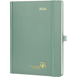 POPRUN Agenda 2026 Semainier 22 x 16,5 cm - Couverture Rigide, Vertical Weekly Planner, D'Jan 2026 à Déc 2026-12 Mois, Avec sign