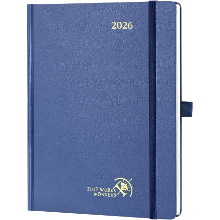 POPRUN Agenda 2026 Semainier 22 x 16,5 cm - Couverture Rigide, Vertical Weekly Planner, D'Jan 2026 à Déc 2026-12 Mois, Avec sign