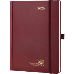 POPRUN Agenda 2026 Semainier 22 x 16,5 cm - Couverture Rigide, Vertical Weekly Planner, D'Jan 2026 à Déc 2026-12 Mois, Avec sign