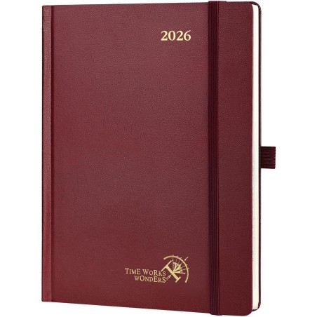 POPRUN Agenda 2026 Semainier 22 x 16,5 cm - Couverture Rigide, Vertical Weekly Planner, D'Jan 2026 à Déc 2026-12 Mois, Avec sign