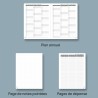 POPRUN Agenda 2026 Semainier 22 x 16,5 cm - Couverture Rigide, Vertical Weekly Planner, D'Jan 2026 à Déc 2026-12 Mois, Avec sign