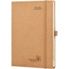 POPRUN Agenda 2026 Semainier Vertical 22 x 16,5 cm - Couverture rigide Écologique biodégradable, D'Jan 2026 à Déc 2026, Avec sig