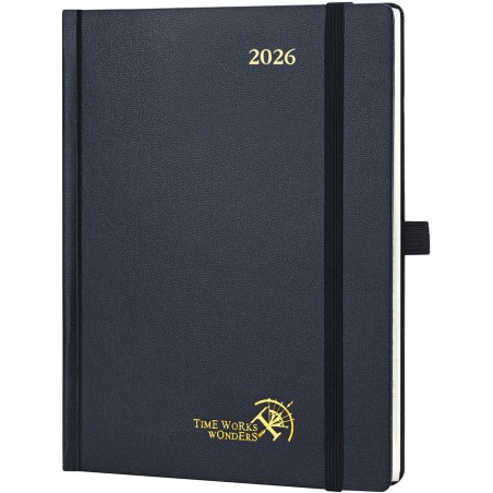 POPRUN Agenda Scolaire 2026 Semainier 22 x 16,5 cm - Couverture Rigide, Vertical Weekly Planner, D'Jan 2026 à Déc 2026-12 Mois, 