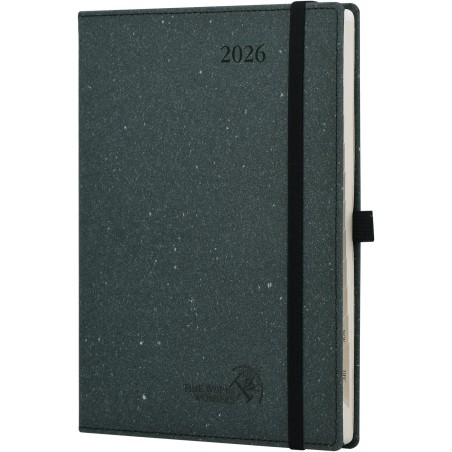 POPRUN Agenda 2026 Semainier Vertical 22 x 16,5 cm - Couverture rigide Écologique biodégradable, D'Jan 2026 à Déc 2026, Avec sig