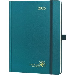 POPRUN Agenda 2026 Semainier 22 x 16,5 cm - Couverture Rigide, Vertical Weekly Planner, D'Jan 2026 à Déc 2026-12 Mois, Avec sign