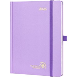 POPRUN Agenda 2026 Semainier 22 x 16,5 cm - Couverture Rigide, Vertical Weekly Planner, D'Jan 2026 à Déc 2026-12 Mois, Avec sign