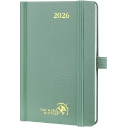 POPRUN Agenda de Poche 2026 A6 Semainier 16 x 10,5 cm - Couverture Rigide, Petit Agenda Scolaire, D'Jan 2026 à Déc 2026-12 Mois,