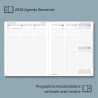 POPRUN Agenda 2026 Semainier 26,5 x 21,5 cm - Couverture Rigide, Vertical Weekly Planner, D'Jan 2026 à Déc 2026-12 Mois, Avec si