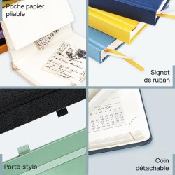 POPRUN Agenda de Poche 2026 A6 Semainier 16 x 10,5 cm - Couverture Rigide, Petit Agenda, D'Jan 2026 à Déc 2026-12 Mois, Avec sig