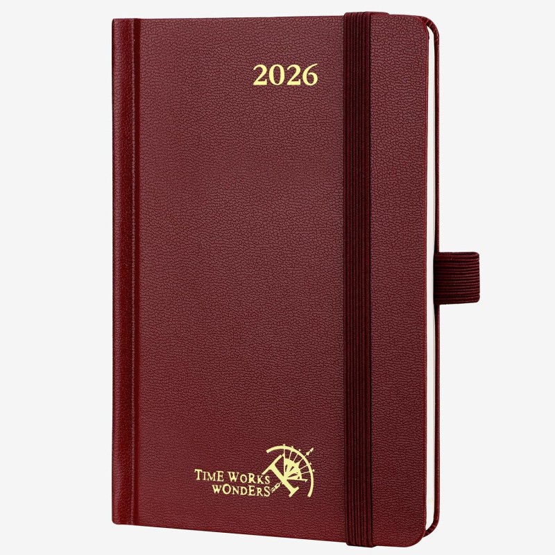 POPRUN Agenda de Poche 2026 A6 Semainier 16 x 10,5 cm - Couverture Rigide, Petit Agenda, D'Jan 2026 à Déc 2026-12 Mois, Avec sig