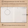 POPRUN Agenda 2026 Semainier Vertical 26,5 x 21,5 cm - Couverture rigide Écologique biodégradable, D'Jan 2026 à Déc 2026, Avec s