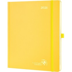 POPRUN Agenda 2026 Semainier 26,5 x 21,5 cm - Couverture Rigide, Vertical Weekly Planner, D'Jan 2026 à Déc 2026-12 Mois, Avec si