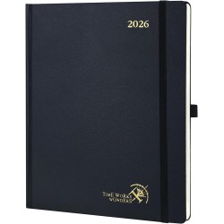 POPRUN Agenda Scolaire 2026 Semainier 26,5 x 21,5 cm - Couverture Rigide, Vertical Weekly Planner, D'Jan 2026 à Déc 2026-12 Mois