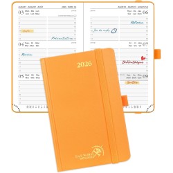 Poprun agenda de poche 2026 a6 semainier 16 x 10,5 cm - couverture rigide, petit agenda, d'jan 2026 à déc 2026-12 mois, avec sig