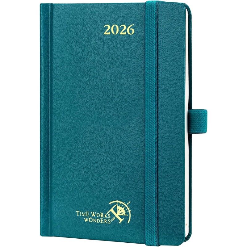 POPRUN Agenda de Poche 2026 A6 Semainier 16 x 10,5 cm - Couverture Rigide, Petit Agenda, D'Jan 2026 à Déc 2026-12 Mois, Avec sig