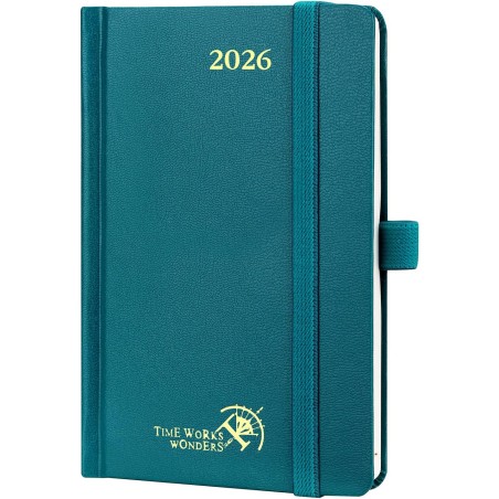 POPRUN Agenda de Poche 2026 A6 Semainier 16 x 10,5 cm - Couverture Rigide, Petit Agenda, D'Jan 2026 à Déc 2026-12 Mois, Avec sig