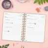 Finocam Agenda à spirale 2026 1 jour par page | janvier à décembre (12 mois) | Agenda annuel 2026 avec élastique | Couverture ri