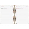 Finocam Agenda à spirale 2026 1 jour par page | janvier à décembre (12 mois) | Agenda annuel 2026 avec élastique | Couverture ri
