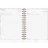 Finocam Agenda à spirale 2026 1 jour par page | janvier à décembre (12 mois) | Agenda annuel 2026 avec élastique | Couverture ri