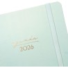 Finocam – Agenda Spirale 2026 1 Jour par page | Janvier – Décembre (12 mois) | Agenda annuel 2026 avec élastique | Double spiral