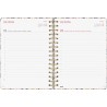 Finocam – Agenda Spirale 2026 1 Jour par page | Janvier – Décembre (12 mois) | Agenda annuel 2026 avec élastique | Double spiral