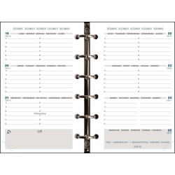 Exacompta - 14212E - Recharge Pour Organiseur Exatime 14 - Semainier Millésimé - Semaine sur 2 Pages - 12,6 cm x 8,1 cm - Septem