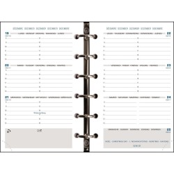 Exacompta - 14212E - Recharge Pour Organiseur Exatime 14 - Semainier Millésimé - Semaine sur 2 Pages - 12,6 cm x 8,1 cm - Septem