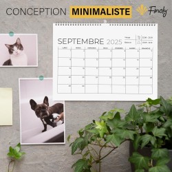 Finoly Calendrier Mural Juillet 25 Décembre 26 (18 Mois) | Calendrier 2025 2026 Mural | Calendrier Familial 2025 | Calendrier Mu