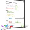 Smart Panda Calendrier Magnétique pour Frigo - Planifier Les Repas Familiaux, Listes De Courses ou Une Aide A L’étude - Tableau 