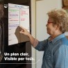 Smart Panda Calendrier Magnétique pour Frigo - Planifier Les Repas Familiaux, Listes De Courses ou Une Aide A L’étude - Tableau 