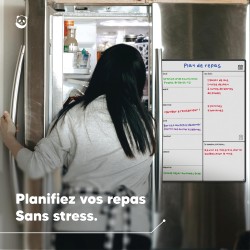 Smart Panda Calendrier Magnétique pour Frigo - Planifier Les Repas Familiaux, Listes De Courses ou Une Aide A L’étude - Tableau 