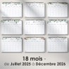 Calendrier Mural 2026 A4 – Planificateur Annuel Mensuel Juillet 2025 à Décembre 2026 – Parfait pour Maison Bureau École et Famil